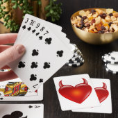 Naughty Devil Heart met Horns Pokerkaarten (Insitu)