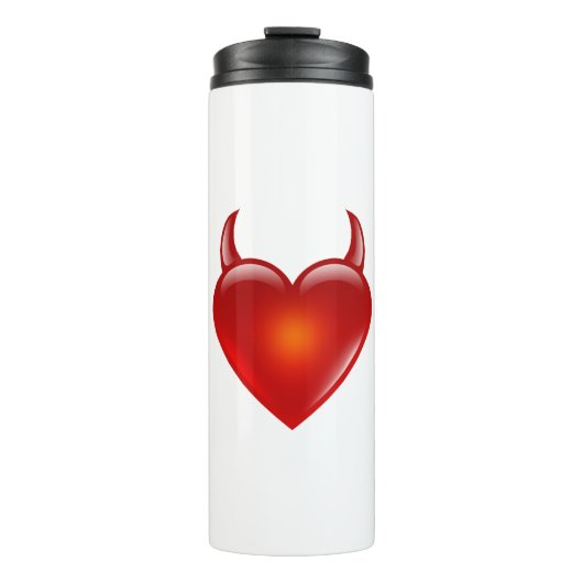 Naughty Devil Heart met Horns Water Bottle Thermosbeker (Voorkant)