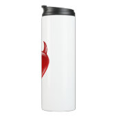 Naughty Devil Heart met Horns Water Bottle Thermosbeker (Geroteerd rechts)