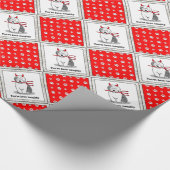 Naughty Devil Old English Sheepdog (grijs 1) Cadeaupapier (Hoek)