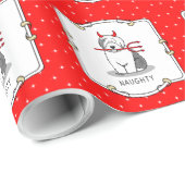 Naughty Devil Old English Sheepdog (grijs 1) Cadeaupapier (Rol Hoek)
