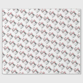 Naughty Devil Old English Sheepdog (grijs 1) Cadeaupapier (Vlak)