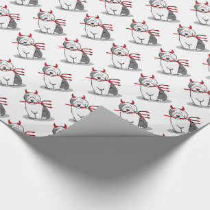 Naughty Devil Old English Sheepdog (grijs 1) Cadeaupapier