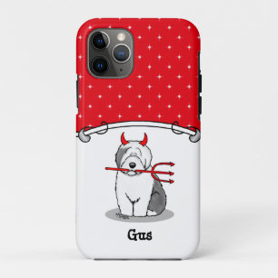 Naughty Devil Old English Sheepdog (grijs 1) Case-Mate iPhone Case