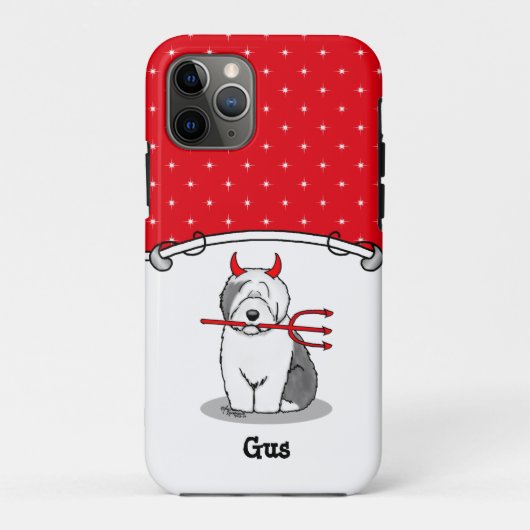Naughty Devil Old English Sheepdog (grijs 1) Case-Mate iPhone Case (Achterkant)
