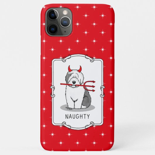 Naughty Devil Old English Sheepdog (grijs 1) Case-Mate iPhone Case (Achterkant)
