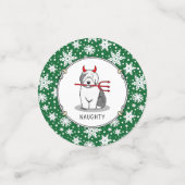Naughty Devil Old English Sheepdog (grijs 1) Confetti (Kleine voorkant)