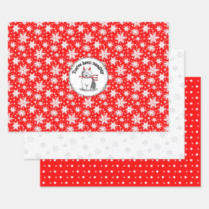 Naughty Devil Old English Sheepdog (grijs 1) Inpakpapier Vel