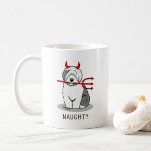 Naughty Devil Old English Sheepdog (grijs 1) Koffiemok