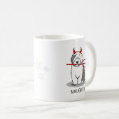 Naughty Devil Old English Sheepdog (grijs 1) Koffiemok (Voorkant rechts)