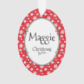 Naughty Devil Old English Sheepdog (grijs 1) Ornament (achterkant)