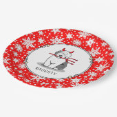 Naughty Devil Old English Sheepdog (grijs 1) Papieren Bordje (Gekanteld)