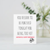 Naughty & Dirty Happy Birthday Card Feestdagenkaart (Staand voorkant)