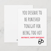 Naughty & Dirty Happy Birthday Card Feestdagenkaart (Voorkant / Achterkant)