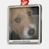 Naughty Dog Ate the Chips Bad Dog Ate de Cheese Metalen Ornament (Links)