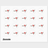 Naughty Dog Bone Ronde Sticker (Vel)