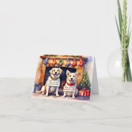 Naughty Dogs Kerst Kaart