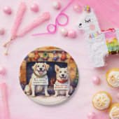 Naughty Dogs Kerst Papier Borden Papieren Bordje (Feest)