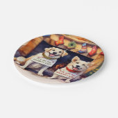 Naughty Dogs Kerst Papier Borden Papieren Bordje (Gekanteld)