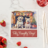 Naughty Dogs Kerst Papier servetten (Insitu)