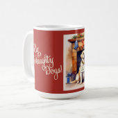 Naughty Dogs Rode Kerst Mok (Voorkant links)