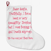Naughty Donkey Grote Kerstsok (Voorkant)