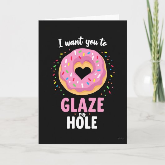 Naughty Donut Glaze Funny Card Kaart (Voorkant)