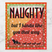 NAUGHTY door Slipperywindow Wijn Etiket (Enkel label)