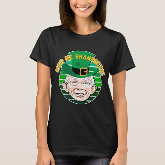 Naughty Dr. Fauci Leprechaun St. T-shirt (Voorkant)