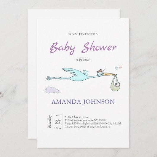 Naughty Dragon Uitnodiging (Voorkant / Achterkant)