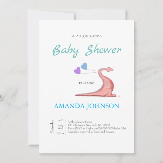 Naughty Dragon Uitnodiging (Voorkant)