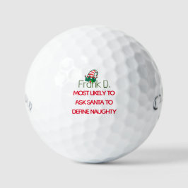 Naughty Elf golfballen, kerstcadeau Callaway Golfballen