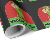 NAUGHTY ELF RUDE CHRISTMAS WRAPPING PAPER CADEAUPAPIER (Rol Hoek)