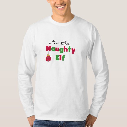 Naughty Elf T-shirts en cadeautjes (Voorkant)
