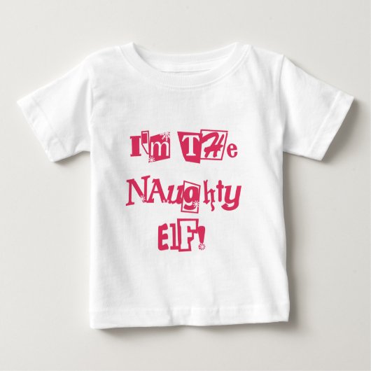 Naughty Elf T-shirts en cadeautjes (Voorkant)