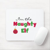 Naughty Elf T-shirts en cadeautjes Muismat (Met muis)