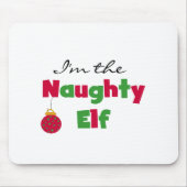 Naughty Elf T-shirts en cadeautjes Muismat (Voorkant)