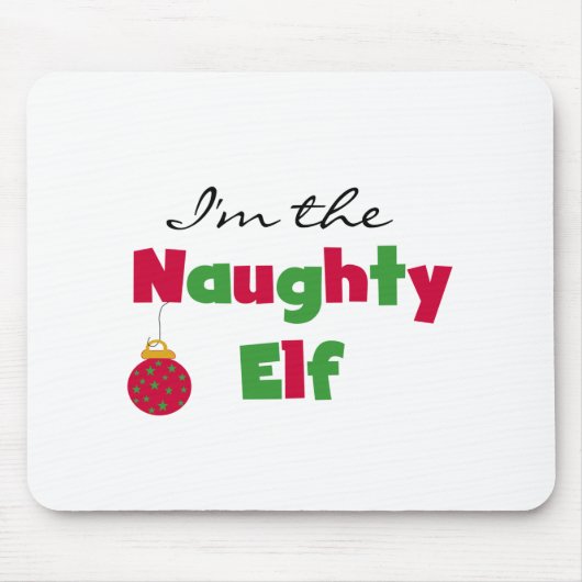 Naughty Elf T-shirts en cadeautjes Muismat (Voorkant)