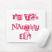 Naughty Elf T-shirts en cadeautjes Muismat (Met muis)