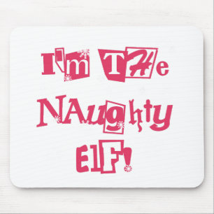 Naughty Elf T-shirts en cadeautjes Muismat