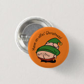 Naughty Elves Cheek Kerstmis Badge Ronde Button 3,2 Cm (Voorkant /achterkant)