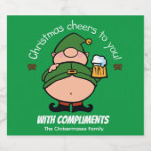 Naughty Elves Green Kerstbeer Label Bier Etiket (Enkel label)