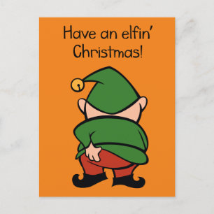 Naughty Elves Itch Briefkaart voor Kerstmis
