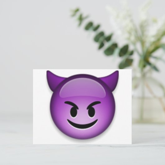 Naughty Emoji face Briefkaart (Staand voorkant)