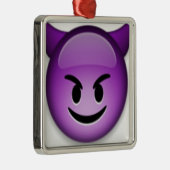 Naughty Emoji face Metalen Ornament (Rechts)