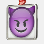 Naughty Emoji face Metalen Ornament (Links)
