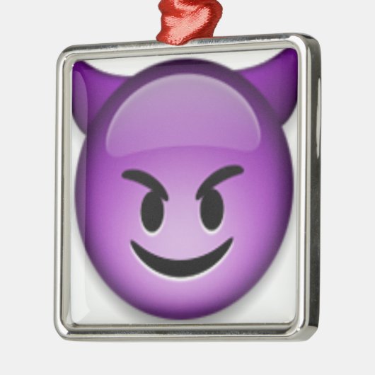 Naughty Emoji face Metalen Ornament (Links)