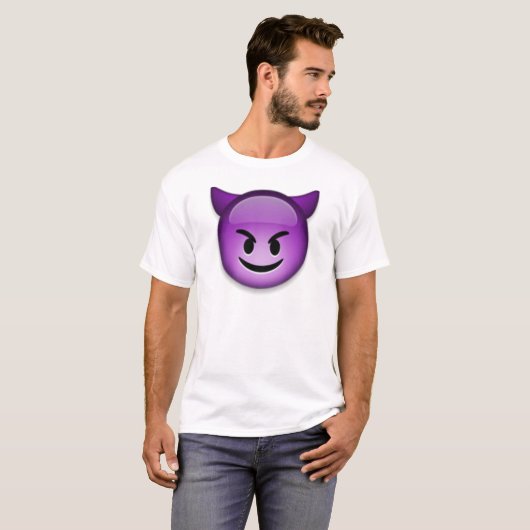 Naughty Emoji face T-shirt (Voorkant volledig)