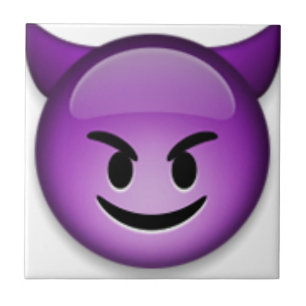 Naughty Emoji face Tegeltje