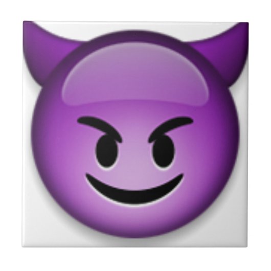Naughty Emoji face Tegeltje (Voorkant)